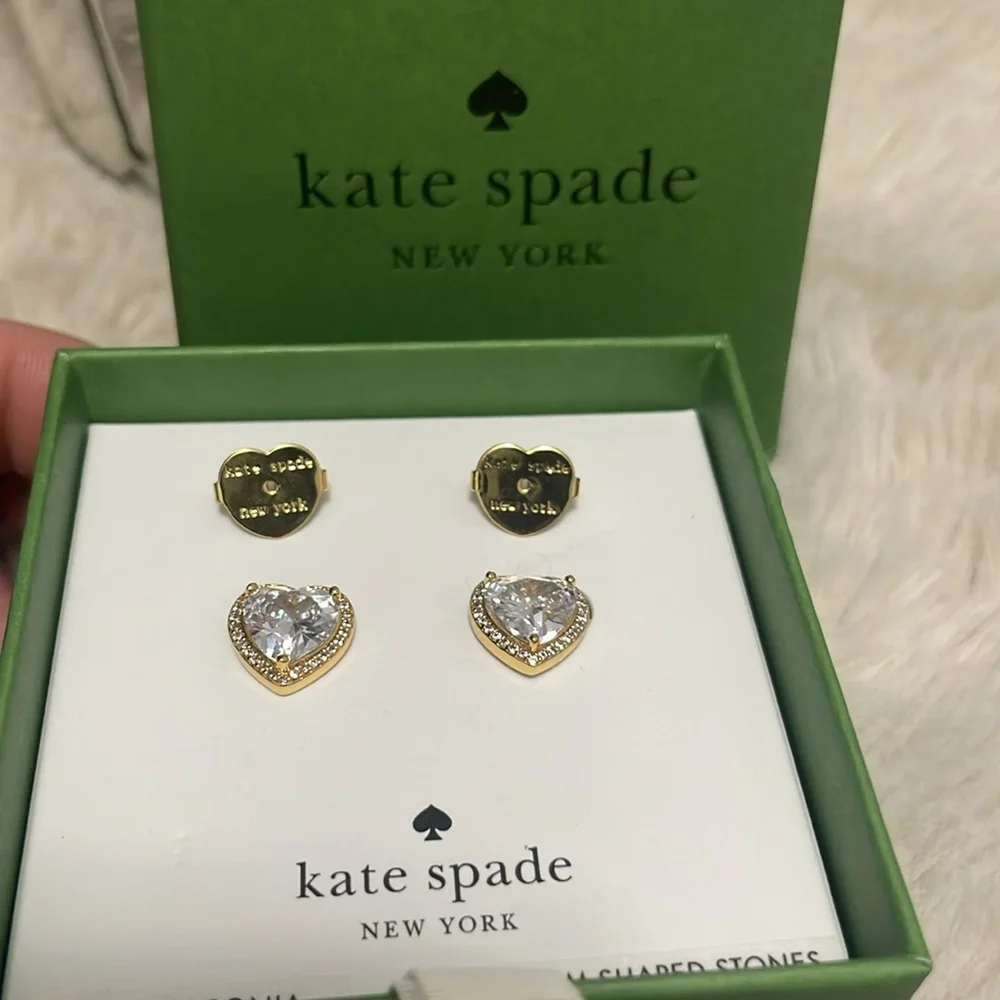 ✨Kate Spade-My Love Pavé Heart Studs✨ - Picture 7 of 8